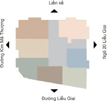 Sơ đồ hướng: Liền kề, Ngõ 20 Liễu Giai, đường Liễu Giai, đường Kim Mã Thượng